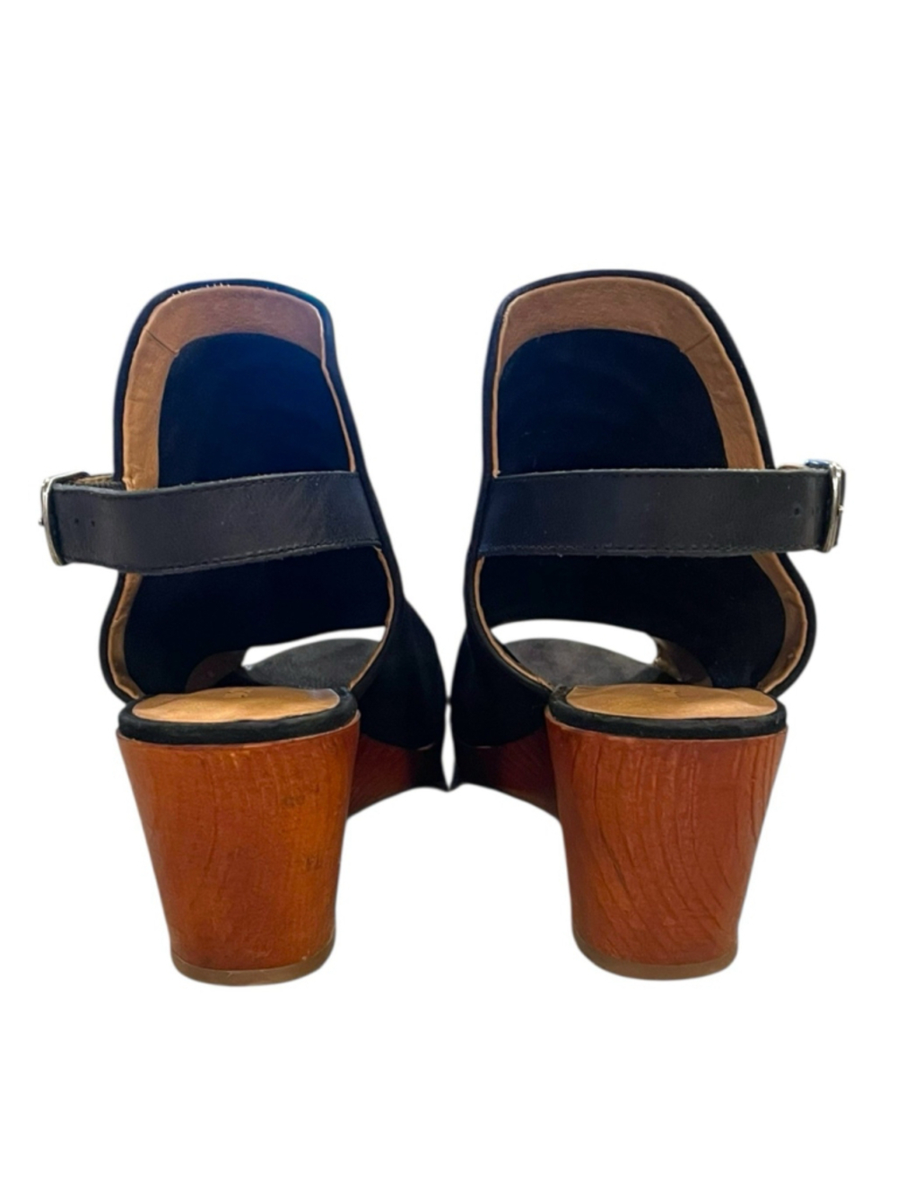 Lucky Brand Womens 7.5 Open Toe Slingback Platform Wedge Sandal Bootie Leather - Picture 7 of 14